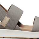 KEEN Women's Elle Backstrap Casual Platform Open Toe Wedge Sandals (7, Brindle/Birch)