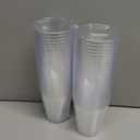 Goodluck 50PCS 10oz Clear Plastic Cups for Party, Disposable Clear Plastic Cups, Cocktail Glasses for Wedding Thanksgiving, Christmas, and Parties