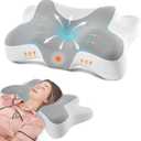 DONAMA Cervical Neck Pillow for Pain Relief,Odorless Contour Memory Foam Pillows with Cooling Pillowcase Cozy Sleeping, Orthopedic Ergonomic Bed Pillows for Side Back Stomach Sleepers (Queen Size 25.2"lx14.6"wx5.1"h, Gray)