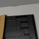 Apicizon Bamboo Shoe Rack for Entryway, 3-Tier Shoe Rack Bench for Front Door Entrance, Small Shoe Organizer with Storage, Black (27.6 Inches No Cushion)