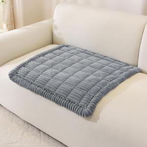 OstepDecor Washable Couch Cover for Dogs, Thick Pet Friendly Sofa Covers, Soft Couch Protector, Paw Cart Sofa Slipcovers, Cushion Protector for Leather, Sectional, Loveseat (27.6" x 27.6", Blue Grey)