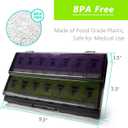 Extra Large Weekly Pill Organizer 2 Times a Day - Remtise Am/Pm Daily Pill Case Medicine Organizer, Push Button 7 Day Pill Box for Pills/Vitamin/Cod Liver Oil/Supplements (Purple & Green)