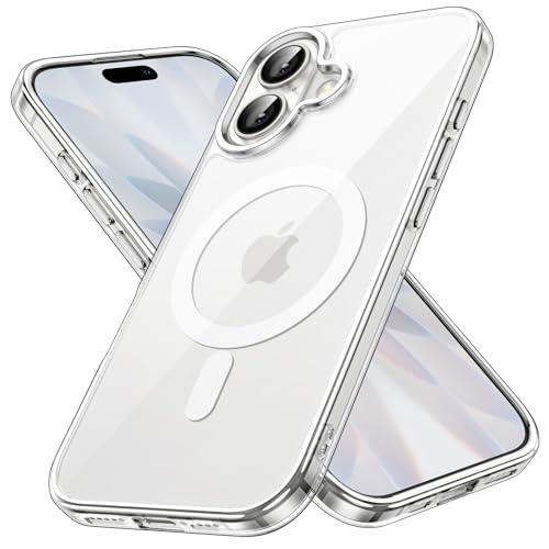 JETech Magnetic Case for iPhone 17 6.3-Inch Compatible with MagSafe, Shockproof Phone Bumper Cover, Anti-Scratch Clear Back (Clear)