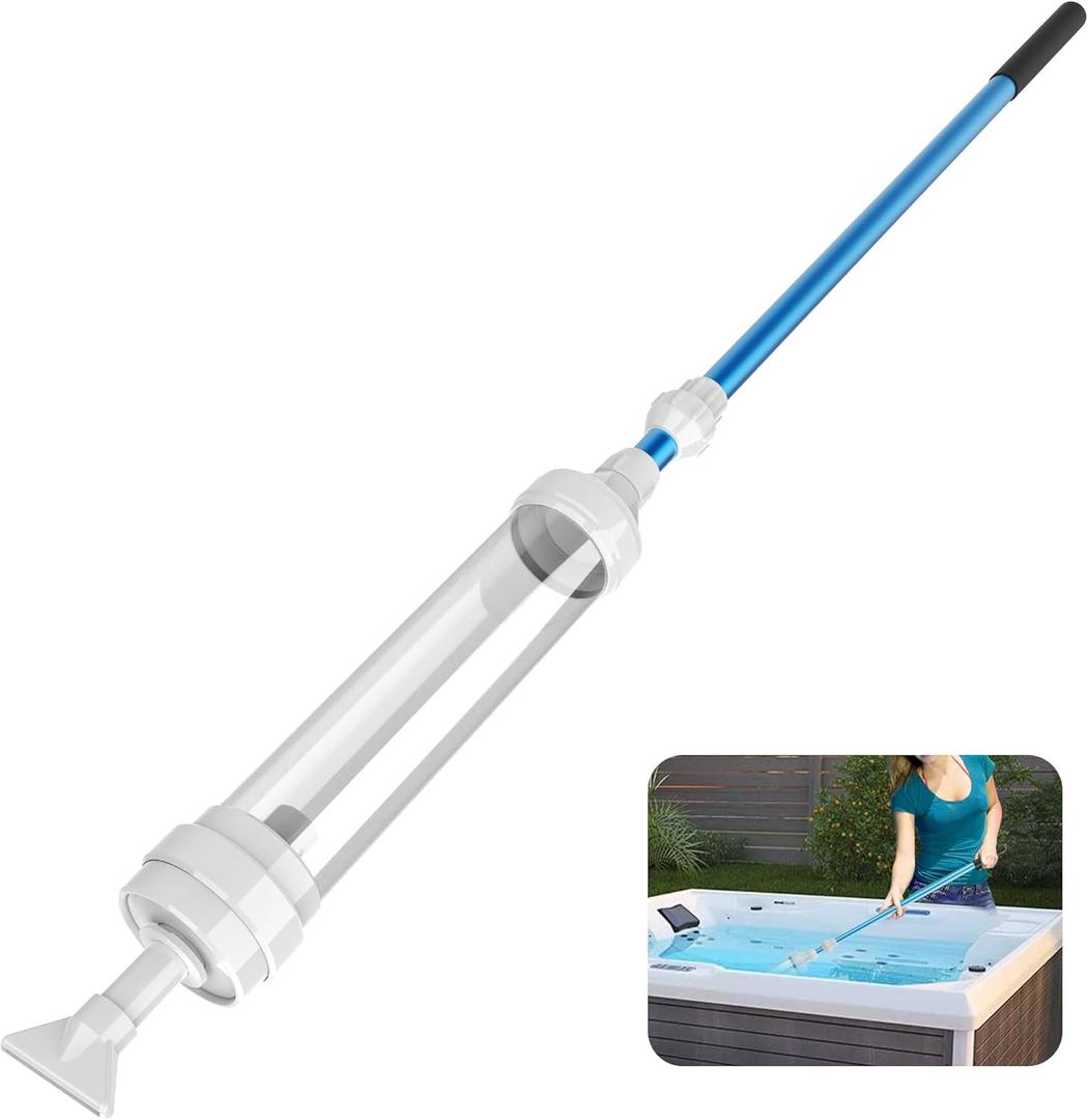 6250 Paradise Power Spa Vacuum for Hot Tub, No Pumping, No Batteries or Electricity, Portable Vacuum Spa Vac Cordless, Handheld Hot Tub Vacuums Picks Up Sand, Leaves & Debris, Water Pressure Powered