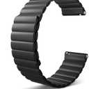 Magnetic Watch Band, Silicone Watch Strap 20mm 22mm Smartwatch Bands, Quick Release Wristband Adjustable Magnetic Closure Women Men Watch Belt Compatible with Galaxy Gear S2 S3 GT2 Fenix 5S Plus