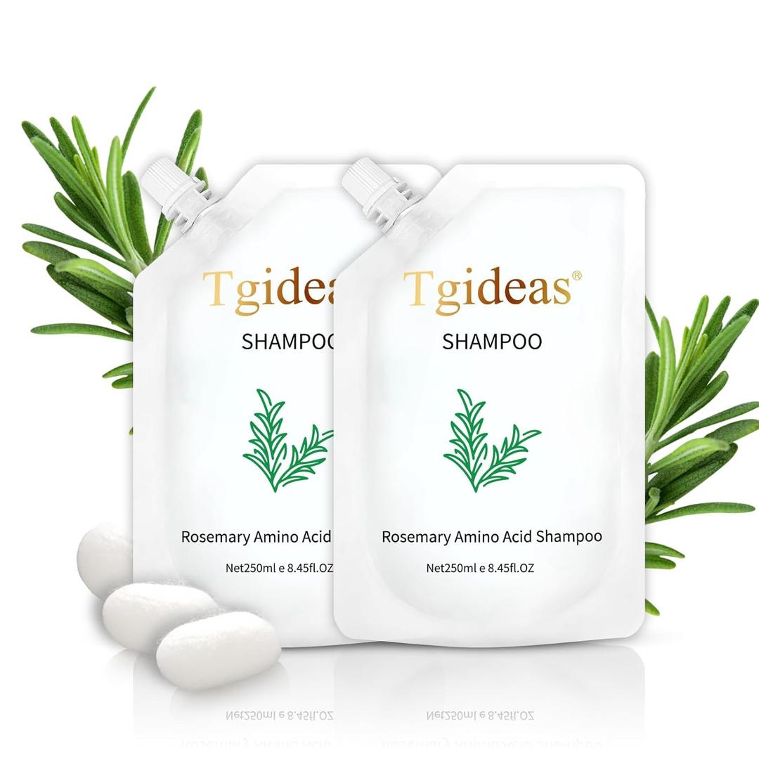 Tgideas Rosemary Amino Acid Shampoo, Hair Growth Shampoo for Thinning Hair Women and Men Hair Loss, Zinc PCA Thicken & Strengthen Scalp with Hydrolyzed Silk 8.45 fl.oz - 2 Packs