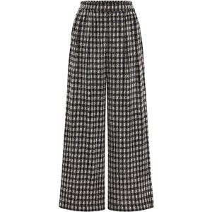 PRETTYGARDEN Casual Women's Pants 2026 Elastic Waist Palazzo Long Pajama Wide Leg Trousers Knit Fall Outfits with Pockets (XL)