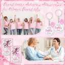 20 Sets Breast Cancer Awareness Gifts, No One Fights Alone Keychain with Pink Fight Ribbon Boxing Glove, Fight Hope Love Card (Glove)