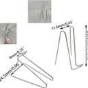 DGZZI 30PCS 1.5 Inch Fabric Panel Wall Wire Hooks Stainless Steel Cubicle Hook Wall Clip Picture Hanger for Fabric Walls at Office Kitchen Home Shelf Picture Key Hanging Accessories