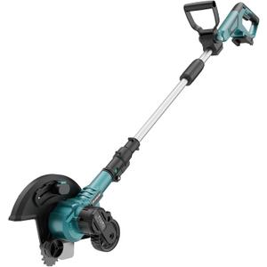 Brushless Lawn Edger Compatible with Makita 18v Battery, Electric Cordless Edger/Trencher (Tool ONLY) 9 Blade, 3 Position Adjustable Depth, 180 Handle, Lightweight with Rear Wheel for Landscaping