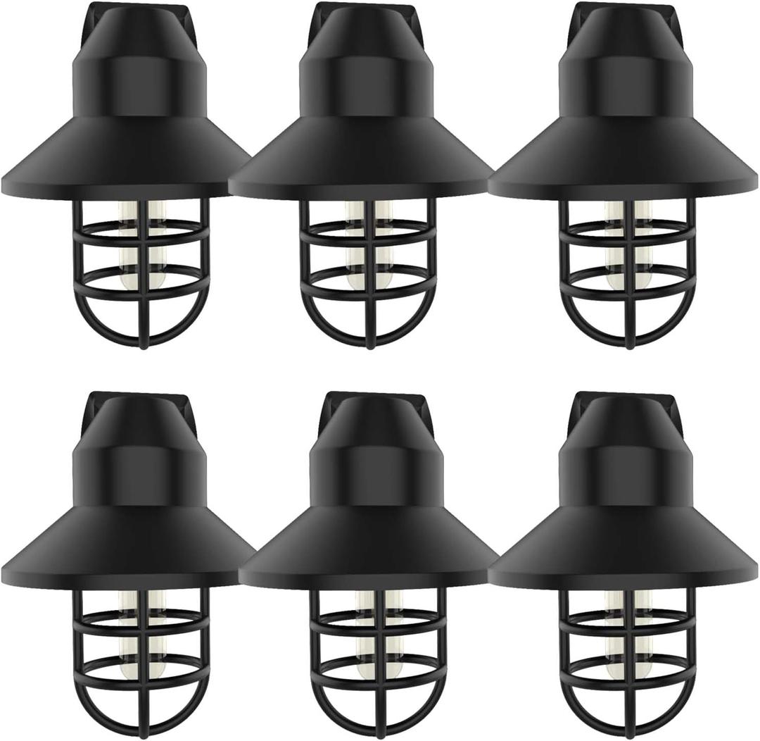 Night Lights Plug into Wall: ETL Night Lights 6 Pack with Dusk to Dawn - Vintage Rustick Farmhouse Night Light 2700K for Kitchen, Hallway, Bedroom, Bathroom Decor