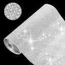 60750 Pieces Rhinestone Sheets 59 x 7.87 Inch Large Bling Crystal Rhinestone Sticker Sheet Self Adhesive Glitter Resin Drill Decoration for Car Phone DIY Craft