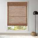 LazBlinds Cordless Bamboo Roman Shades for Windows, Light Filtering Natural Bamboo Blinds, Easy Lift Cordless Design for Living Room & Bedroom, Fits Interior Windows 33.5" W x 64" H, Tatami