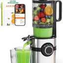 Cold Press Juicer, OSTBA Juicer Machine with 5'' Large Feed Chute for Whole Vegetables and Fruits, Juice Maker with Self Feeding, High Juice Yield, Easy to Clean, Black