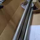 KAMANINA 1 Inch Curtain Rod 36-72 Inch, Antique Silver Single Drapery Rods