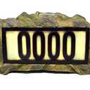 Natures Mark Solar Power Lighted House Numbers Address Sign - LED Illuminated Outdoor Resin Light Up House Number Sign Decor for Home Yard Street (Brick)