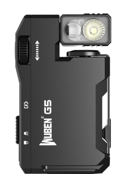 WUBEN G5 Rechargeable EDC Flashlight, 400 Lumens Dual Light Sources Mini Flashlight with RGB Light, Portable Flat Pocket Flashlights, Magnetic Keychain Flashlight for Outdoor Home Emergencies (Black)