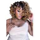 Ocean Wave Crochet Hair 8 Inch 8 Packs Deep Wave Crochet Hair for Women Short Curly Crochet Braids Beach Curl Synthetic Crochet Braiding Hair Extensions (T1B/30/27)