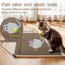 Cat Scratching Board. Cat Scratcher for Indoor Cats with Catnip. Cardboard Cat Scratcher with Mouse Logo and Hanging Ball Toy. Cat Scratch pad with Double-Sided Usability (Pack of 2)