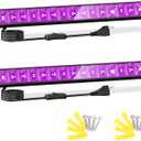 2 Pack LED 42W Black Lights, Blacklight Bars with Plug+Switch+6ft Cord, Light Up 24x24ftx4, Blacklight for Glow Party, Poster, Body Paint, Halloween Decorations, Bedroom, Stage