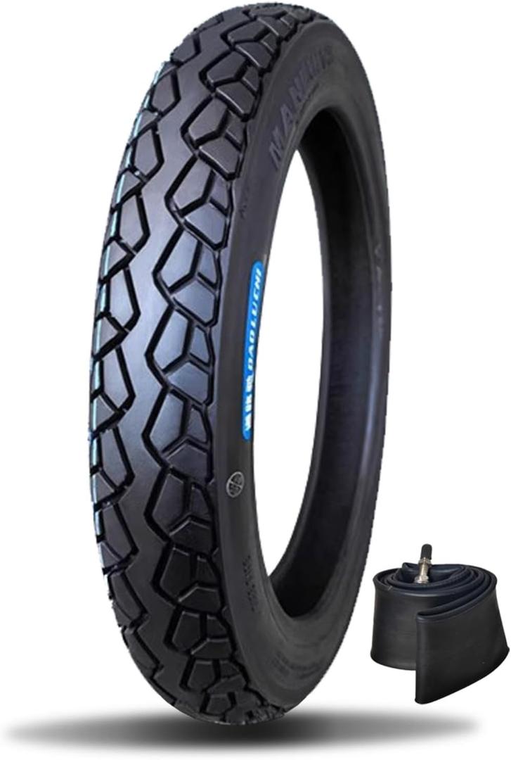 60/100-14 Dirt Bike Tire and Inner Tube, Compatible with 2.50-14 with Street Tire Tread for Front or Rear Dirtbike Thickened Neumtico for Daily Use, 225kpa 32P, size
