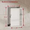 Elefloom 12 x 18 Shower Niche,Warm White Stainless Steel Recessed Shelf