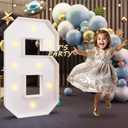 imprsv 3FT Marquee Numbers, Light Up Numbers for 16th 60th Birthday Decorations Anniversary Party Decor, Number 6 Light Up Number, Pre-Cut Foam Board Kit