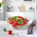 R-kay 6 Pack Extra Large Serving Bowl - 150 Ounce Plastic Serving Bowls For Entertaining - Clear Plastic Bowls For Salads And Snacks - Disposable bowls For All Occasions