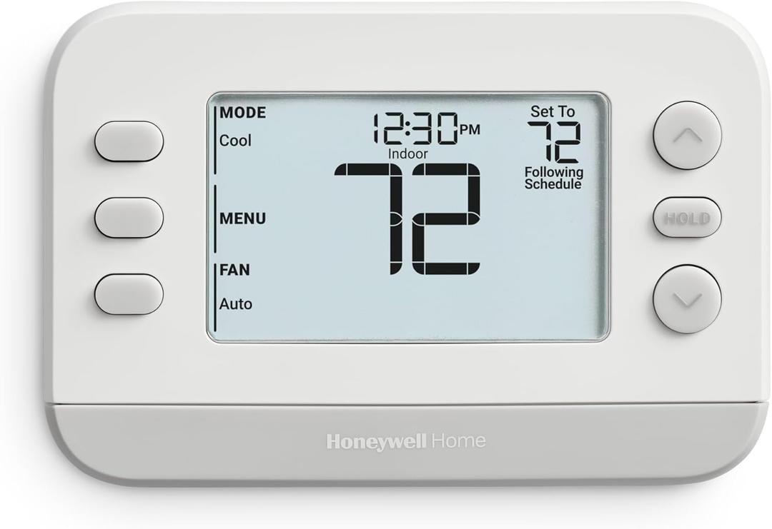 New! Honeywell Home Programmable Thermostat, Single-Stage, 1 Heat/1 Cool Compatibility, Flexible Schedule, X2P, White, RTH21B