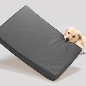 Veehoo Chew Proof Dog Bed for Crate - Durable XXL With Hidden Zipper, Outdoor Waterproof, Removable Washable Cover, Memory Foam for Large Dogs (Grey)