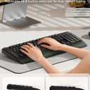 Seenda Wireless Bluetooth Keyboard Mouse Combo, COE200 Ergonomic Keyboard with Wrist Rest, Silent Mouse, Multi-Device Connection, Full-Size Compatible for Windows PC Laptop Mac MacBook, Black