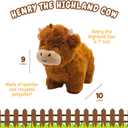 Follow Your Legend Henry The Highland Cow Plushie! - 7 Highland Cow Stuffed Animal, Stuffed Highland Cow, Highland Cow Plush
