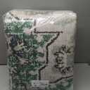 Smiry 8x10 Area Rugs for Living Room, Boho Chic Style Printed Rugs, Low Pile, Non-Shedding, Easy Care, Machine Washable Lightweight Floor Carpets Rugs for Bedroom, Dining Room, Home Office, Green