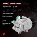 PHOBOOS A/C Compressor with Clutch Compatible with Hyundai Elantra/Elantra Coupe/Elantra GT 2014-2020, Kia Forte/Forte Koup/Forte 5/Soul 2014-2019, 1.8/2.0L, Fast Cooling, Low Noise, Ref. 197383
