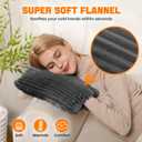 Electric Hand Warmer, Soft Flannel Heated Gloves, Hand Warmer Pouch, Heating Pad for Hands Pain Relief Fingers Arthritis for Women Men Elder, Auto Off & 3 Level, Dark Grey
