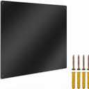 Black 304 Stainless Steel Stove Backsplash 27.5"x11.8" 0.6mm | Non-magnetic matte black metal wall protector blocks heat and grease behind 30-inch stoves using 4 mounting holes.