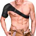 Shoulder Brace for Men and Women Recovery, Adjustable Shoulder Support for Rotator Cuff, AC Joint Pain Relief, Arm Sling for Injury, Perfect Fit Arm Compression Sleeve (One Size Regular)