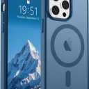 SUPFINE Magnetic for iPhone 14 Pro Max Case (Compatible with MagSafe) (Military Grade Drop Protection) Slim Translucent Matte Shockproof with Anti-Fingerprint Phone Case,Deep Blue