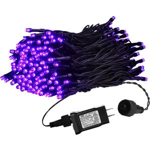 weillsnow Purple Christmas Lights, 200 LED 66Ft Plug in Waterproof Christmas String Lights, 8 Modes with Memory for Outdoor Indoor Garden Tree Patio Christmas Decorations (66FT, Purple)
