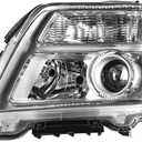 PHILTOP Headlights Assembly Compatible with 2016 2017 GMC Terrain,Chrome Housing Clear Lens Amber Reflector,Halogen Headlamps Left & Driver Side