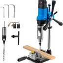 Bonvoisin Benchtop Drill Press with Square Hole Drill Bit, Bench Mortising Machine for Woodworking, 860W Electric Drilling Machine Chuck Capacity 1.5-10mm