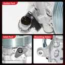 PHOBOOS Power Steering Pump Compatible with Acura & Honda, CRV 2002-2011, Accord 2006-2007, Element 2006-2011; TSX 2002-2006, RSX 2006-2008, L4 2.4L, Ref.215419