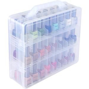 Kissbuty Universal Nail Polish Holder Organizer for 48 Bottles Adjustable Dividers Space Saver