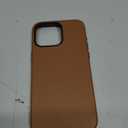 SHIELDON Case for iPhone 15 Pro Max 6.7", Genuine Leather/Magnetic Wireless Charging/Anti-Scratch/Non-Slip Grip/Shockproof/Slim Fit Phone Case Cover Compatible with iPhone 15 Pro Max 5G - Saddle Brown