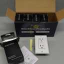 ELECTECK 5 Pack GFCI Outlets 15 Amp, Non-Tamper Resistant, Decor GFI Receptacles with LED Indicator, Ground Fault Circuit Interrupter, Wallplate Included, ETL Listed, White