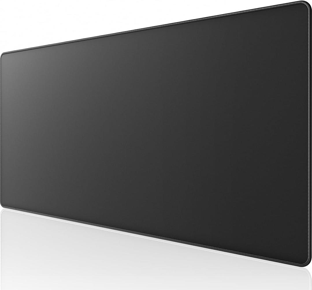KTRIO Large Gaming Mouse Pad with Stitched Edges, Oversized Mousepad with Superior Micro-Weave Cloth, Non-Slip Base, Water Resist Keyboard Pad, Desk Pad for Gamer, Office & Home, 47.3 x 23.6 in, Black KTRIO Large Gaming Mouse Pad with Stitched Edges, Oversized Mousepad with Superior Micro-Weave Cloth, Non-Slip Base, Water Resist Keyboard Pad, Desk Pad for Gamer, Office & Home, 47.3 x 23.6 in, Black