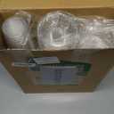 Freshware 16 oz Clear Disposable Plastic Cups with Strawless Sip Lids, 100 Pack Clear Plastic Tumblers, Heavy-duty Party Glasses, Disposable Cup for Thanksgiving, Halloween, Christmas Party