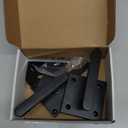 Double Sided Gate Latch, Heavy Duty Black Gate Latch for Wooden Fence, Aluminum Swinging Door Latch Gate Hardware for Outdoor Fence, Matte Black Fence Latch for Wooden Gates, Pool Gate