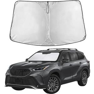 EcoNour Windshield Sunshade Compatible for Toyota Highlander 2020-2024 2025 2026, Sun Visor for Front Windshield & Window Sun Shade Cover, UV Heat Blocker & Protector, Car Accessories
