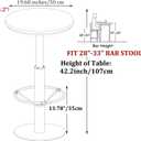 LOKKHAN 42" Tall Rustic Industrial Bar Table 19.68" Dia Round Wooden Top Metal Frame Height Fixed Standing Pub Dining Room Bistro Cocktail Table, Black & Brown, 19.68" Dia / 1LVL